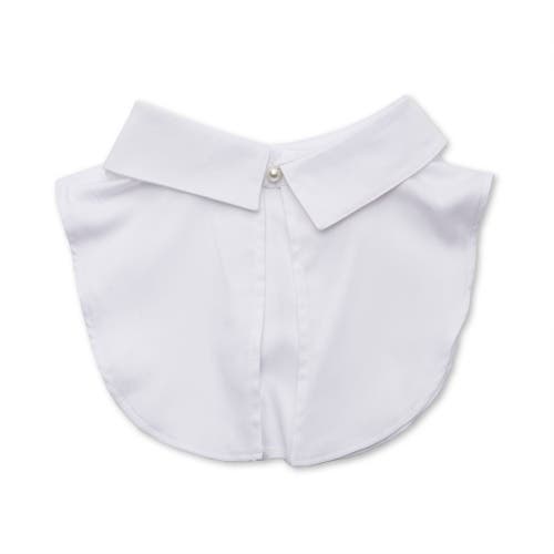 Lele Sadoughi Victoria Triangle Crystal Bow Tie Collar In White