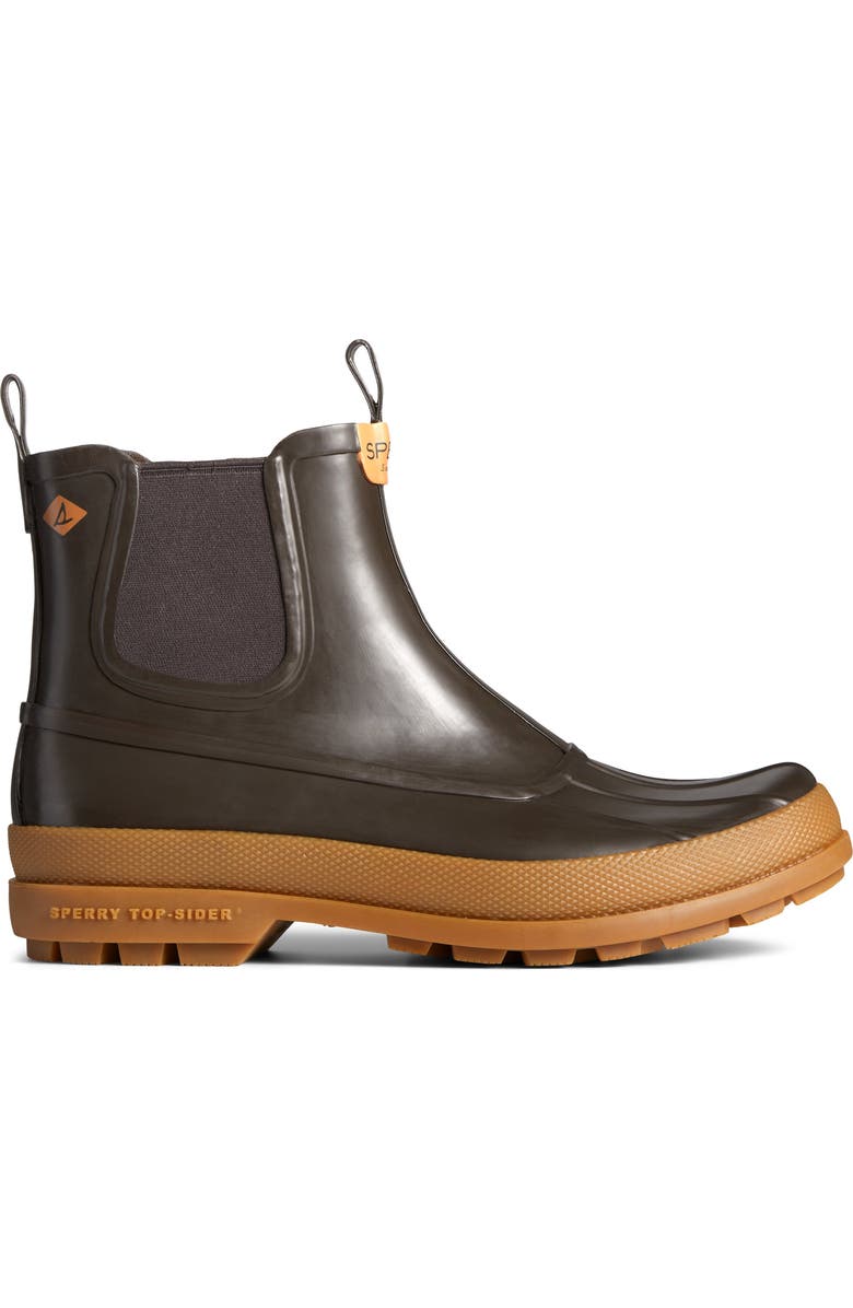 Sperry Cold Bay Waterproof Chelsea Rain Boot, Alternate, color, Brown