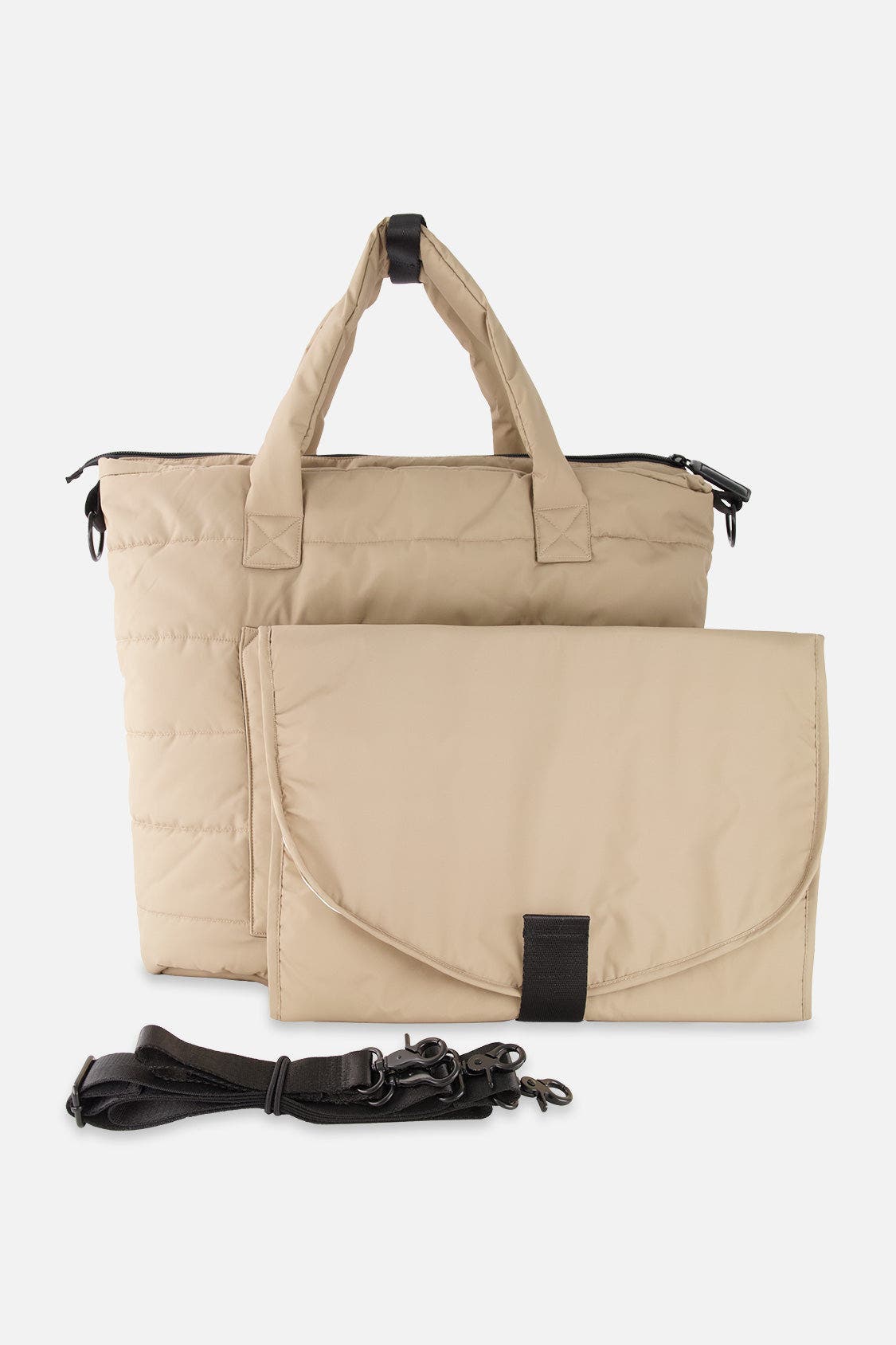 Deux par Deux Diaper Bag with Changing Mat and Stroller Straps, Alternate, color, 