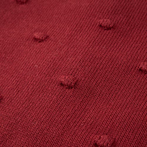 Milkbarn Knit Popcorn Cardigan In Burgundy