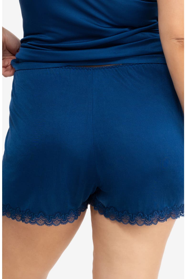 Soft Silk Sleep Shorts, Alternate, color, ESTATE BLUE