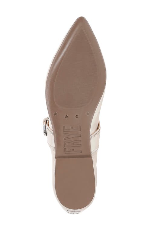 Frye Heather Leather Mary Jane Ballerina Flats In Ivory