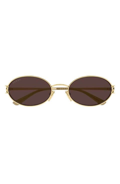 GG2233S 55mm Polarized Gradient Oval Sunglasses