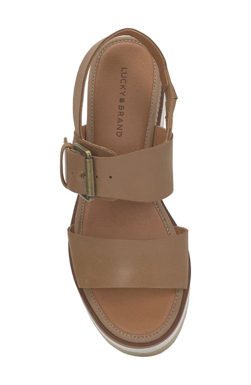 Shop Lucky Brand Turoma Platform Wedge Slingback Sandal In Tuscany