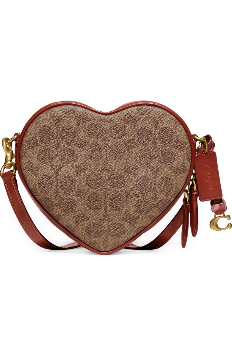 COACH Coated Canvas & Leather Heart Crossbody Bag, Main, color,