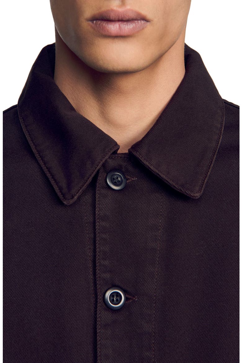 Denim worker jacket, Alternate, color, Chocolate