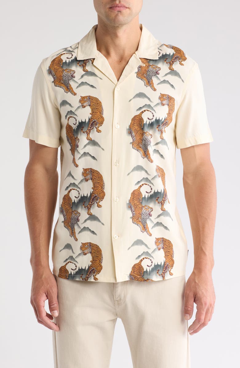 French Connection Tiger Mountain Camp Shirt, Main, color, 