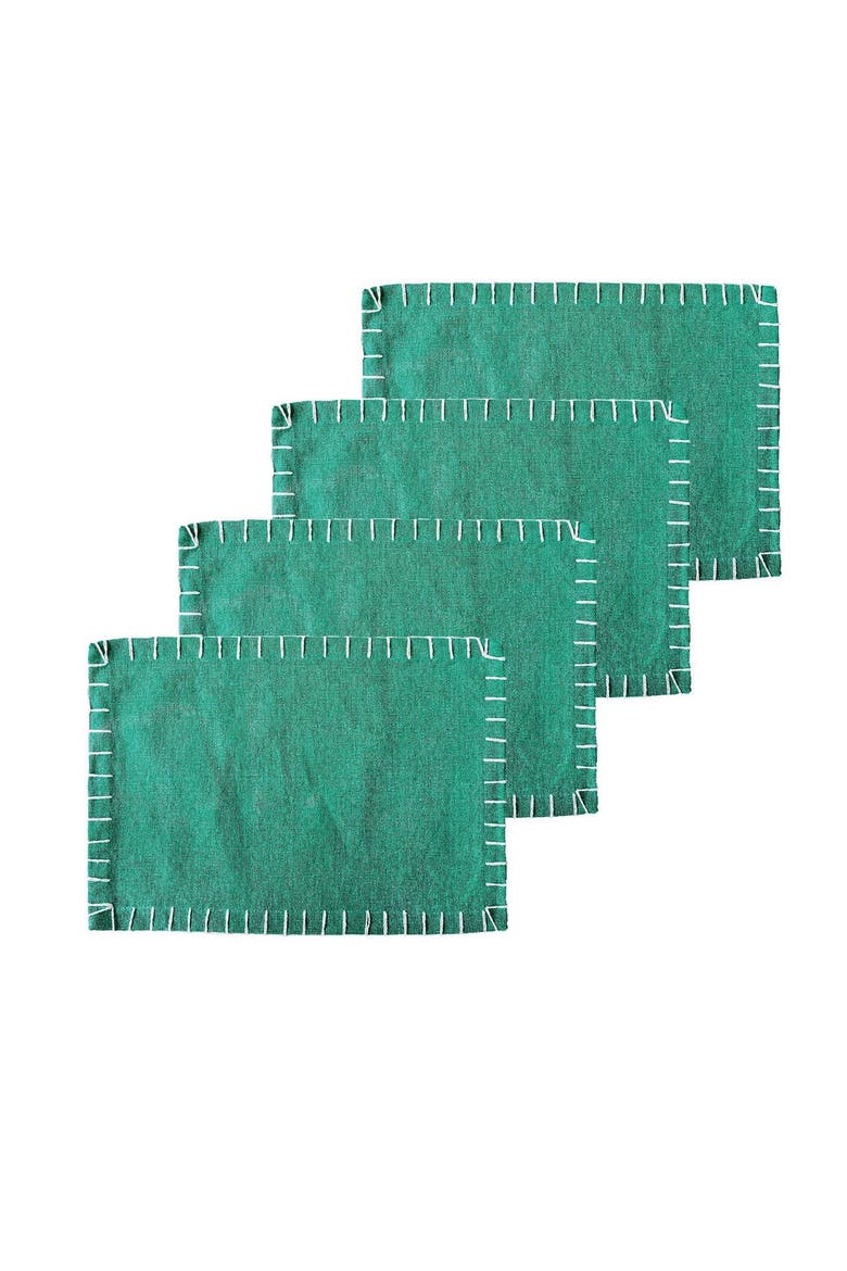 Carter Lagoon Placemats Set 4, 14" x 20", Main, color, Blue