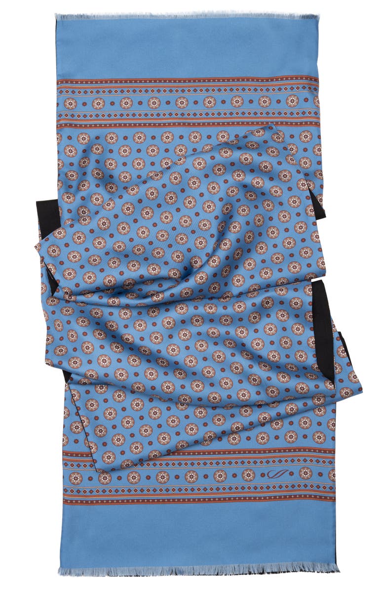 Elizabetta Palatino - Wool Backed Silk Scarf for Men, Alternate, color, Azure