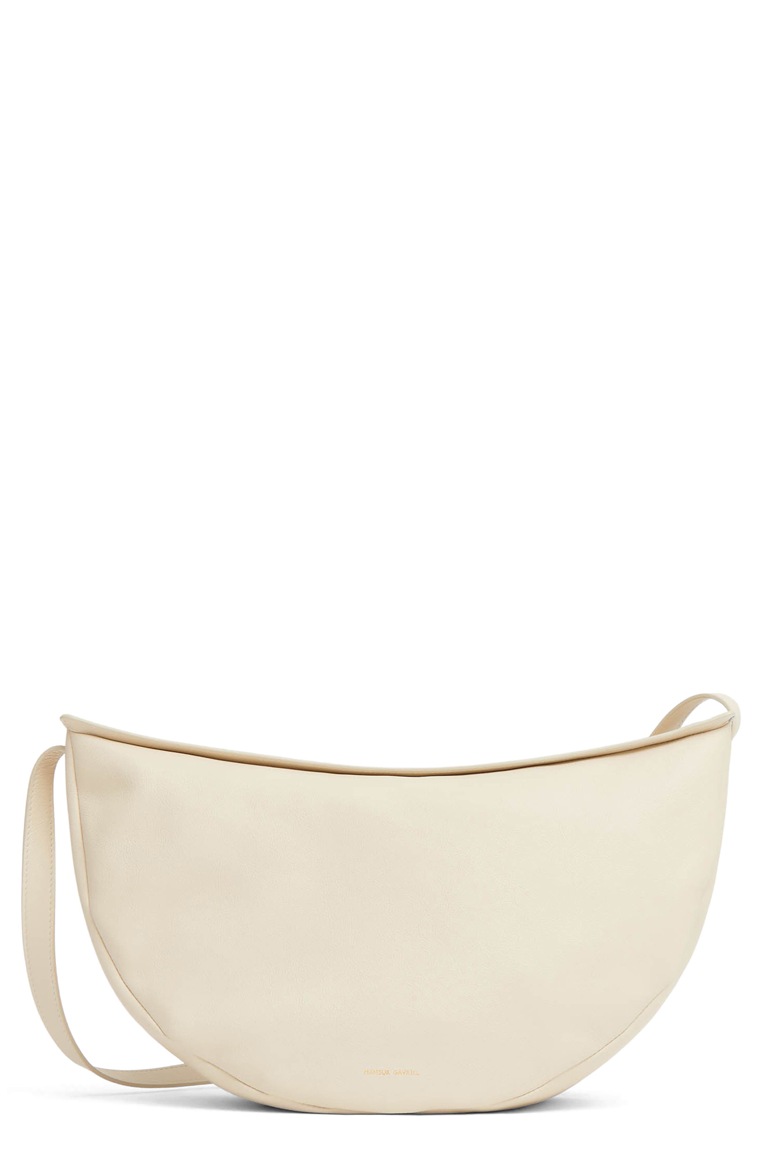 Mansur Gavriel Large Moon Leather Sling Bag, Main, color, Jasmine
