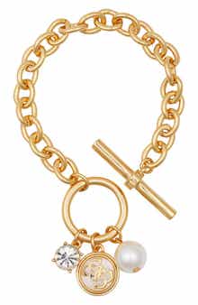 GUESS Enamel Logo Charm Bracelet