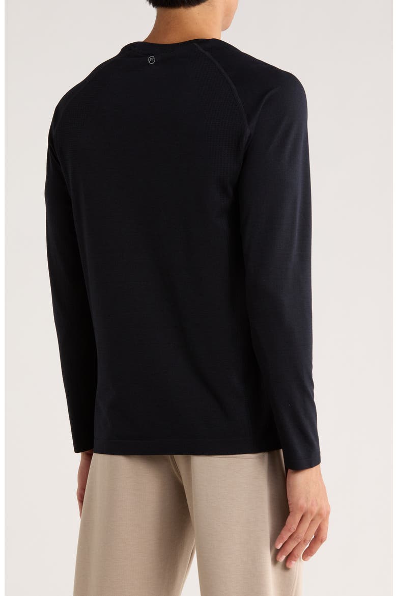 Seamless Core Flex Long Sleeve T-Shirt, Alternate, color, BLACK