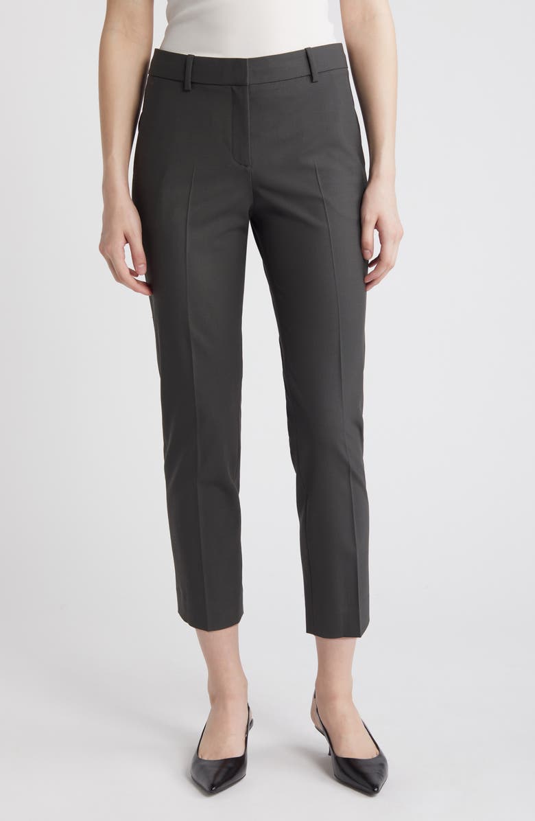 Theory Slim Fit Stretch Wool Crop Pants, Main, color,