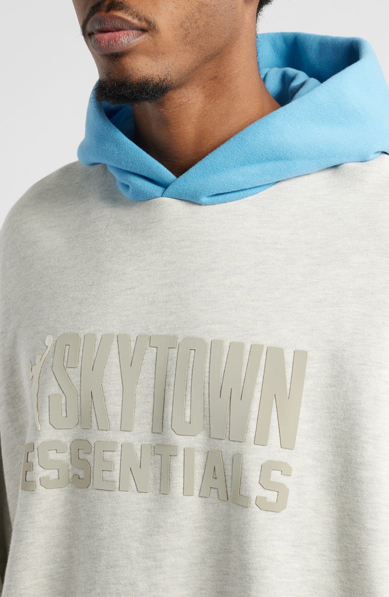 Fear of God Essentials x WNBA Chicago Sky Graphic Hoodie, Alternate, color, Light Heather