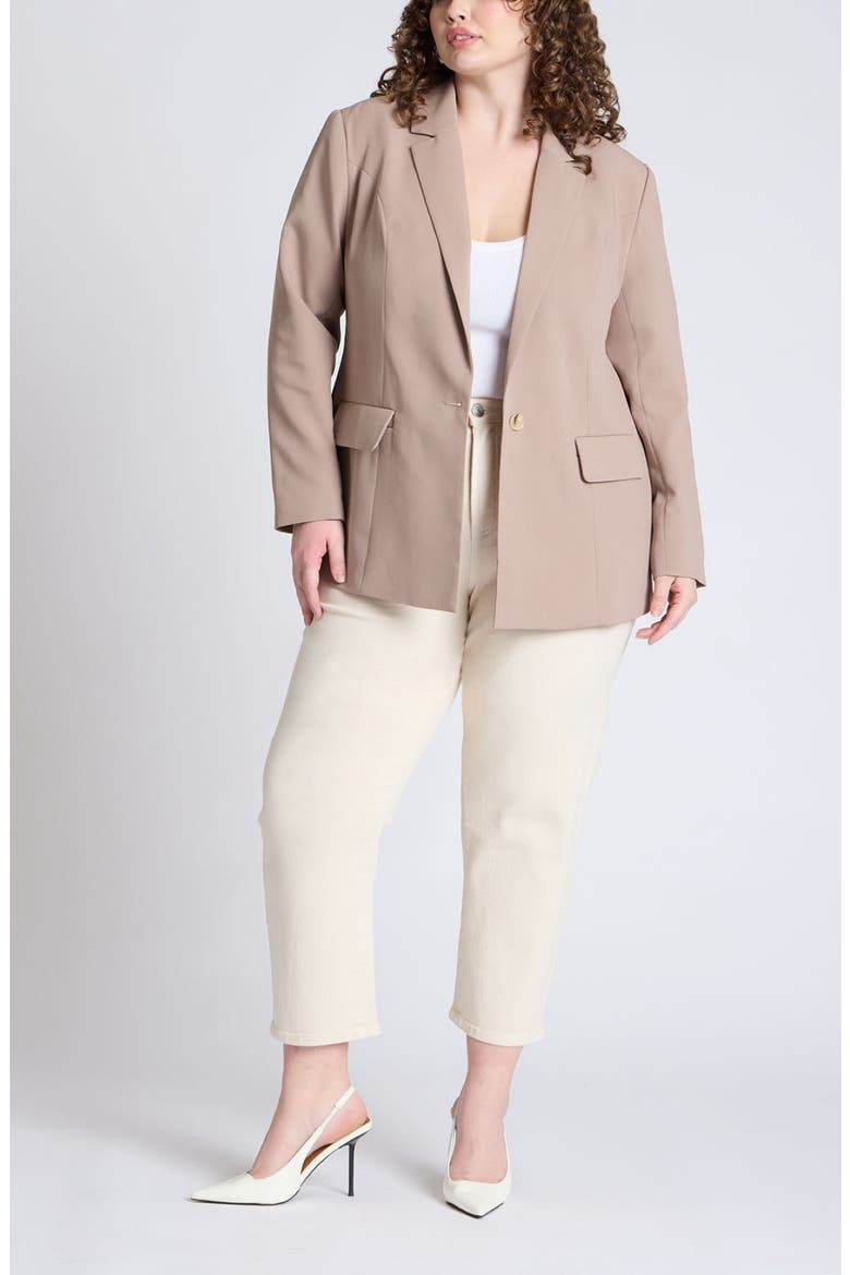 The Naomi Comfort Stretch Straight Crop Jean, Alternate, color, ECRU