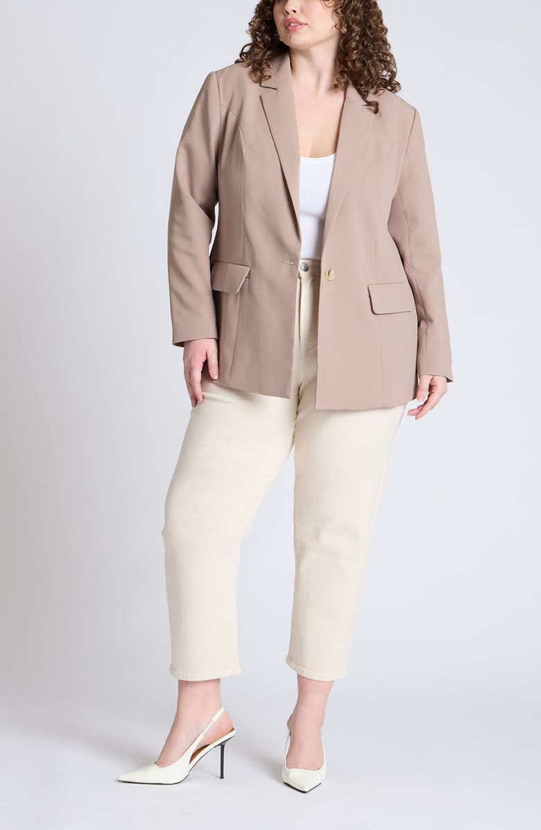 ELOQUII The Naomi High Waist Comfort Stretch Crop Straight Leg Jeans, Alternate, color, 