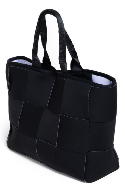 Pop Ups Brand Icon Water Resistant Woven Neoprene Tote Bag In Black