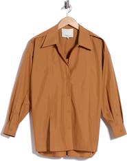 3.1 Phillip Lim Pleated Cotton Poplin Shirt