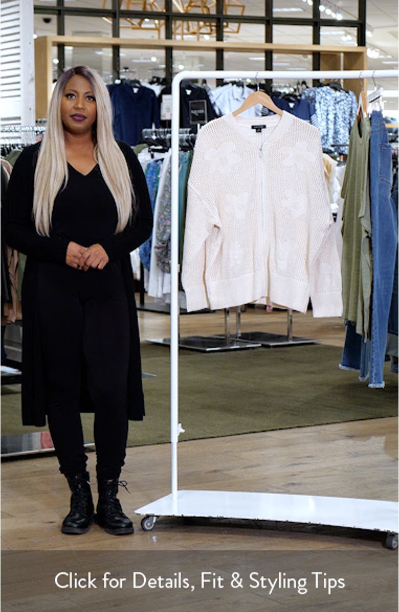 Flower Pop Cotton Zip Cardigan, sales video thumbnail