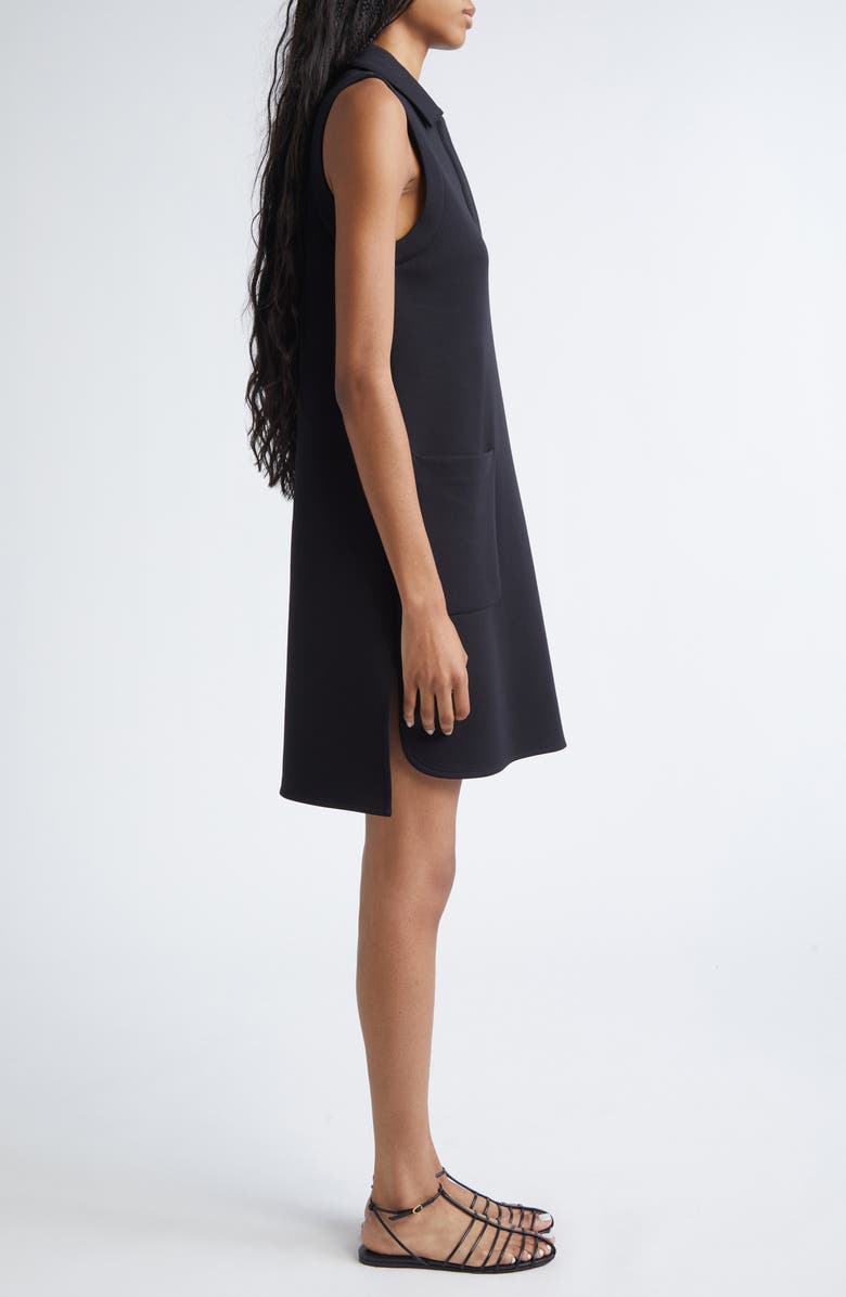 Max Mara Saggina Double Face Jersey Polo Dress, Alternate, color, Black