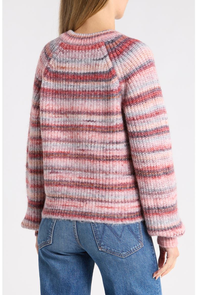 Relaxed Spacedye Cardigan, Alternate, color, BURGUNDY MULTI SYD STRIPE