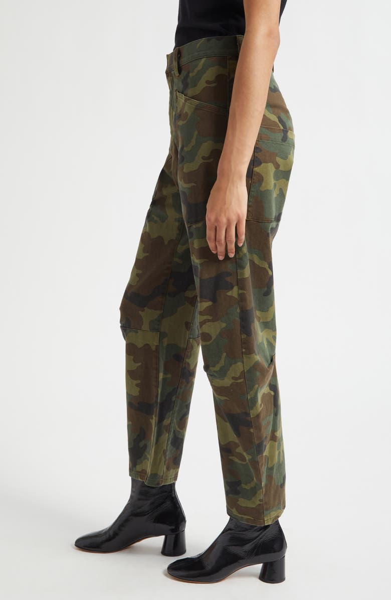 Nili Lotan Shon Camo Barrel Leg Pants, Alternate, color, Camouflage