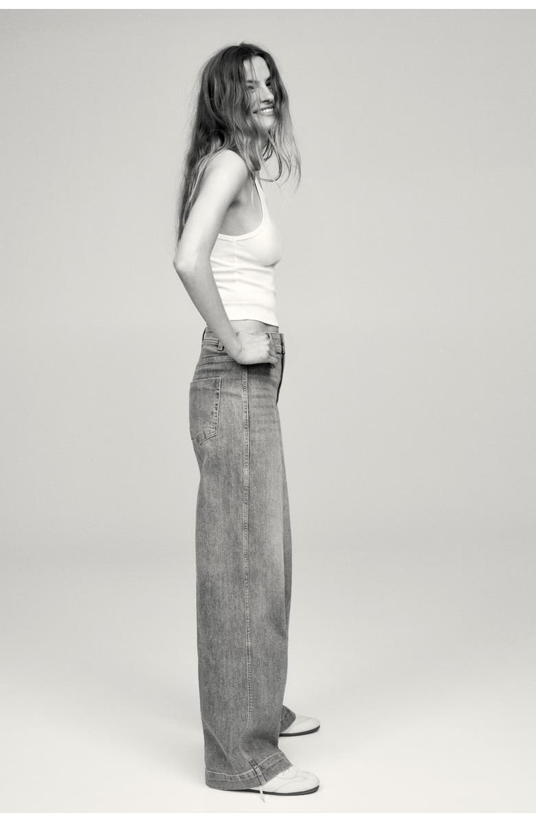 H&M Wide High Jeans, Alternate, color, Light Denim Blue