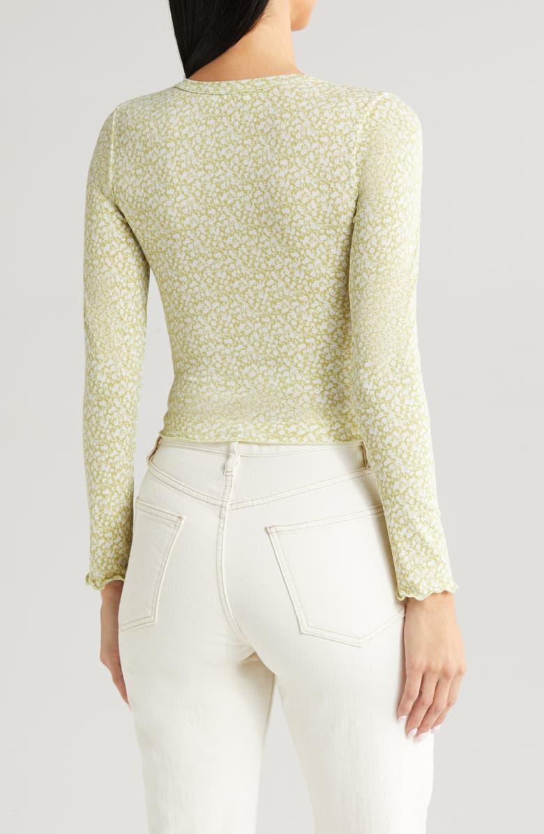All in Favor Floral Ruched Long Sleeve Top, Alternate, color,
