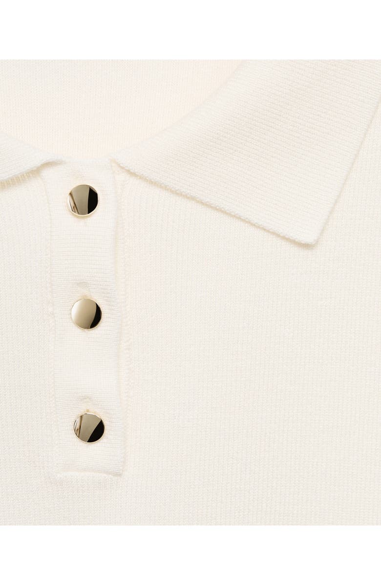 MANGO Rib Crop Polo Sweater, Alternate, color, 