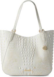 Brahmin Aliza Croc Embossed Leather Tote