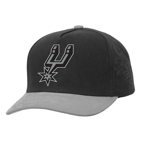 Men's Mitchell & Ness  Black/Gray San Antonio Spurs May Flowers Adjustable Hat