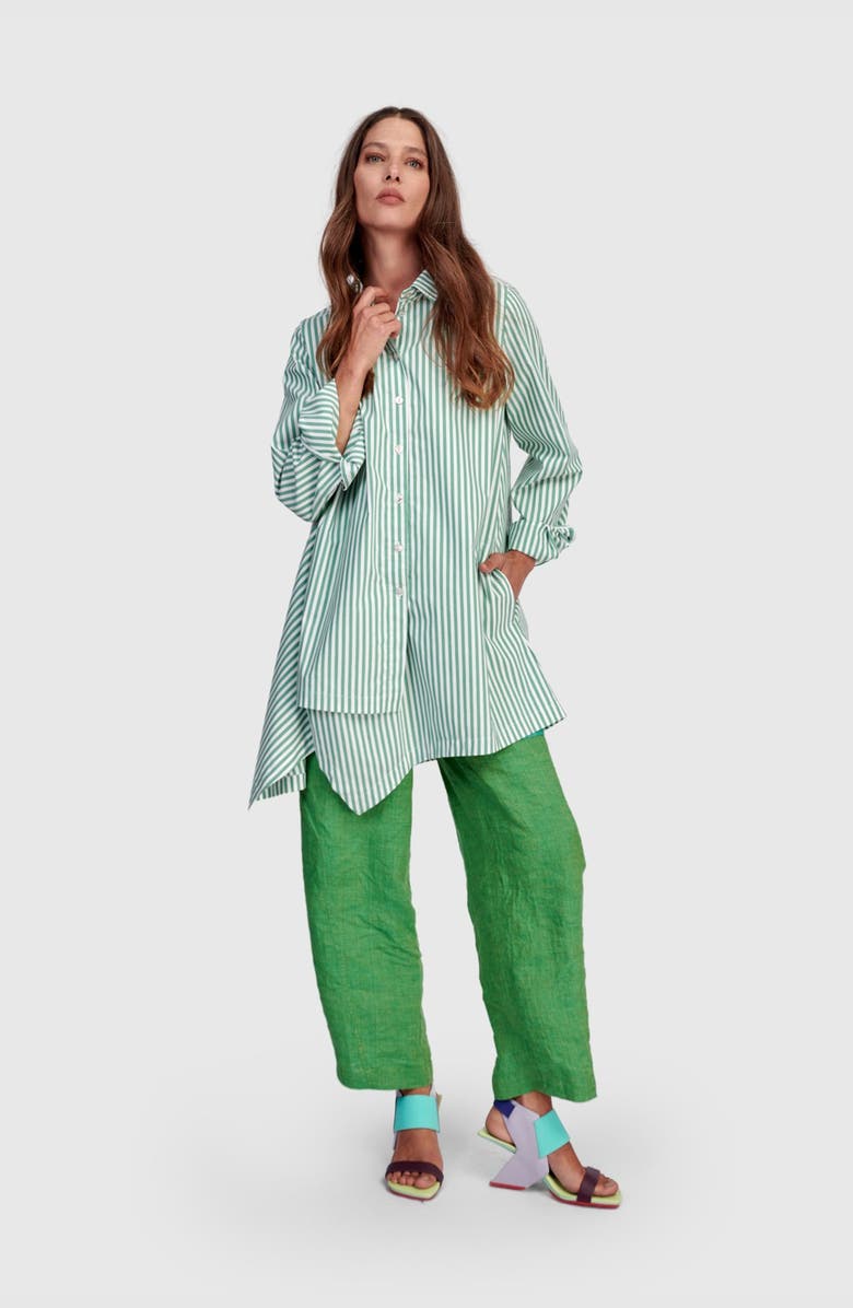 Alembika Linen Vacation Pants, Alternate, color, Green