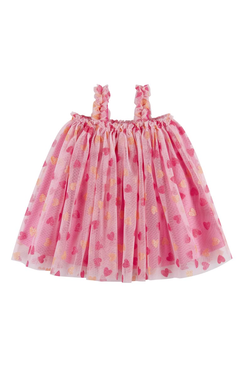 Tulle Trapeze Dress with Bloomers, Alternate, color, PINK