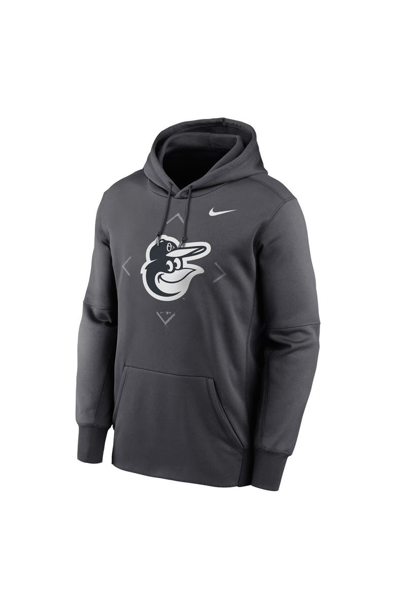 Nike Men's Nike Anthracite Baltimore Orioles Bracket Icon Performance Pullover Hoodie, Alternate, color,