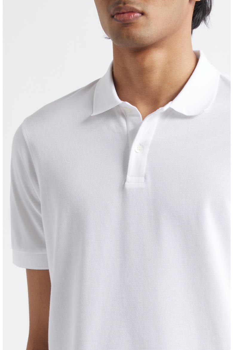 Cotton Piqué Polo, Alternate, color, WHITE