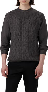 Bugatchi Cable Stitch Merino Wool Sweater