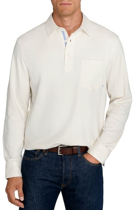 Slim Fit Cambridge Cotton Interlock Long Sleeve Polo