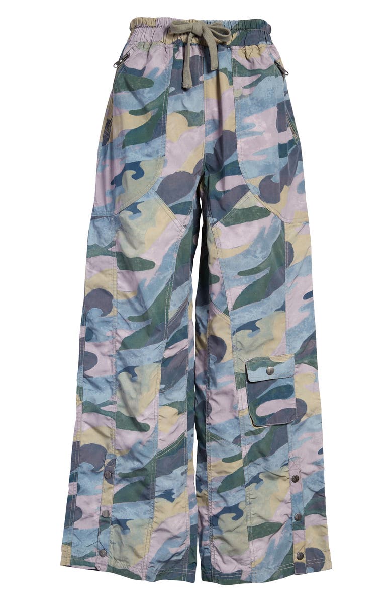 Free People Stadium Camouflage Print Pants, Alternate, color, 