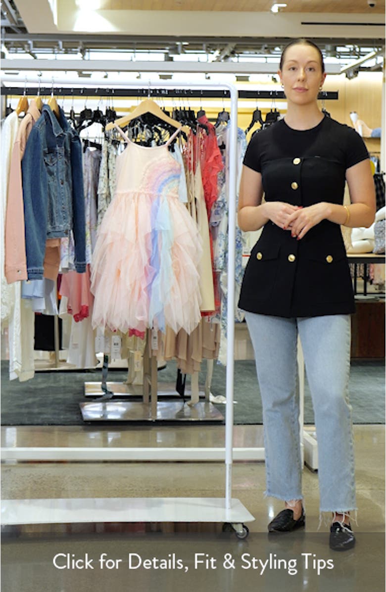 Kids' Rainbow Mesh Tutu Party Dress, sales video thumbnail