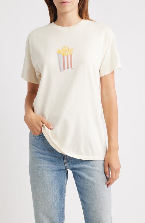 Vinyl Icons Fries Graphic T-shirt In White