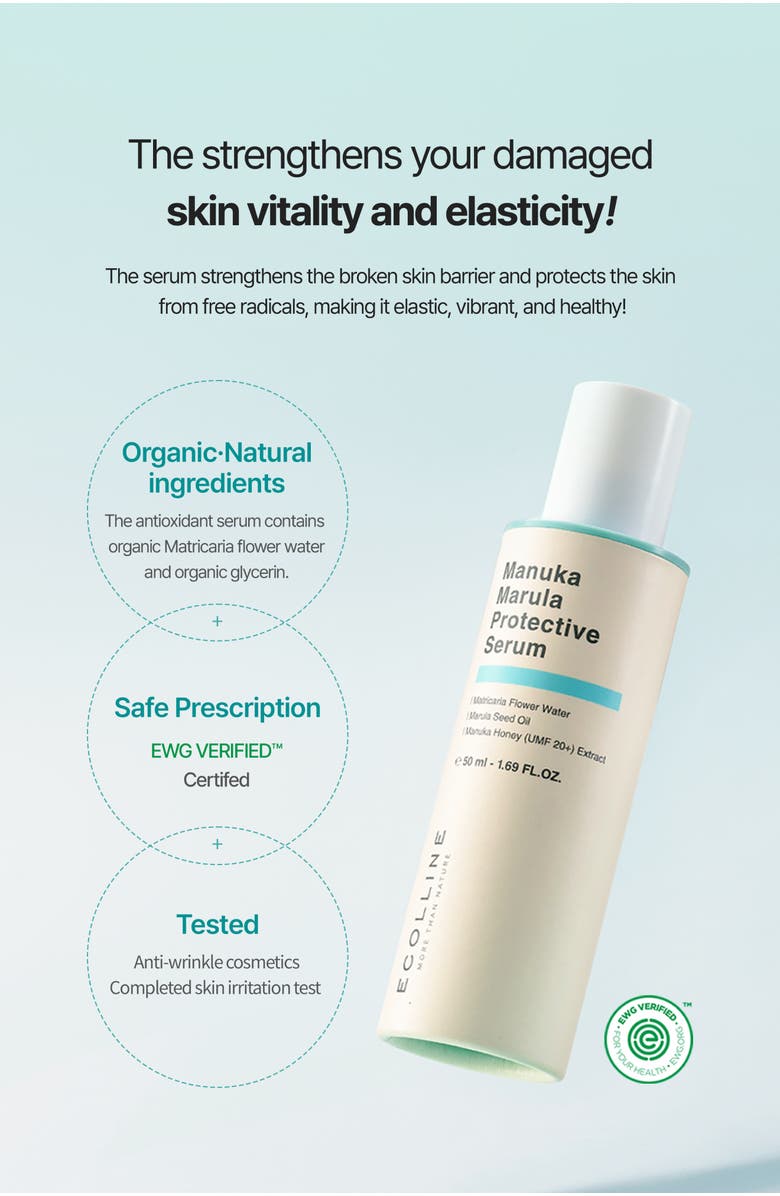 Ecolline Manuka Marula Protective Serum, Alternate, color, NO COLOR