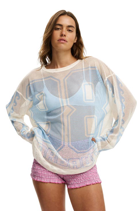 Women's The Long Sleeve Mesh Graphic Tee