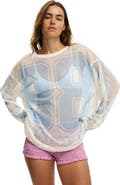 Cotton On Women's The Long Sleeve Mesh Graphic Tee