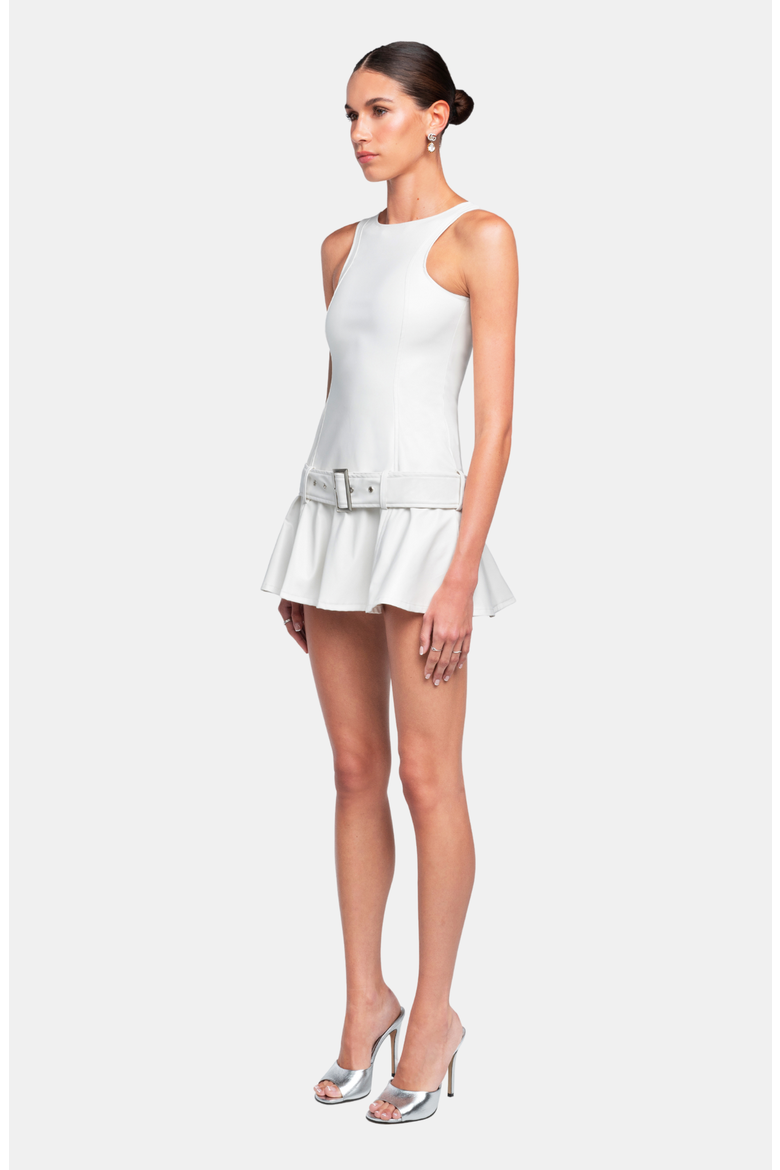 PEARL Mini Dress, Alternate, color, White