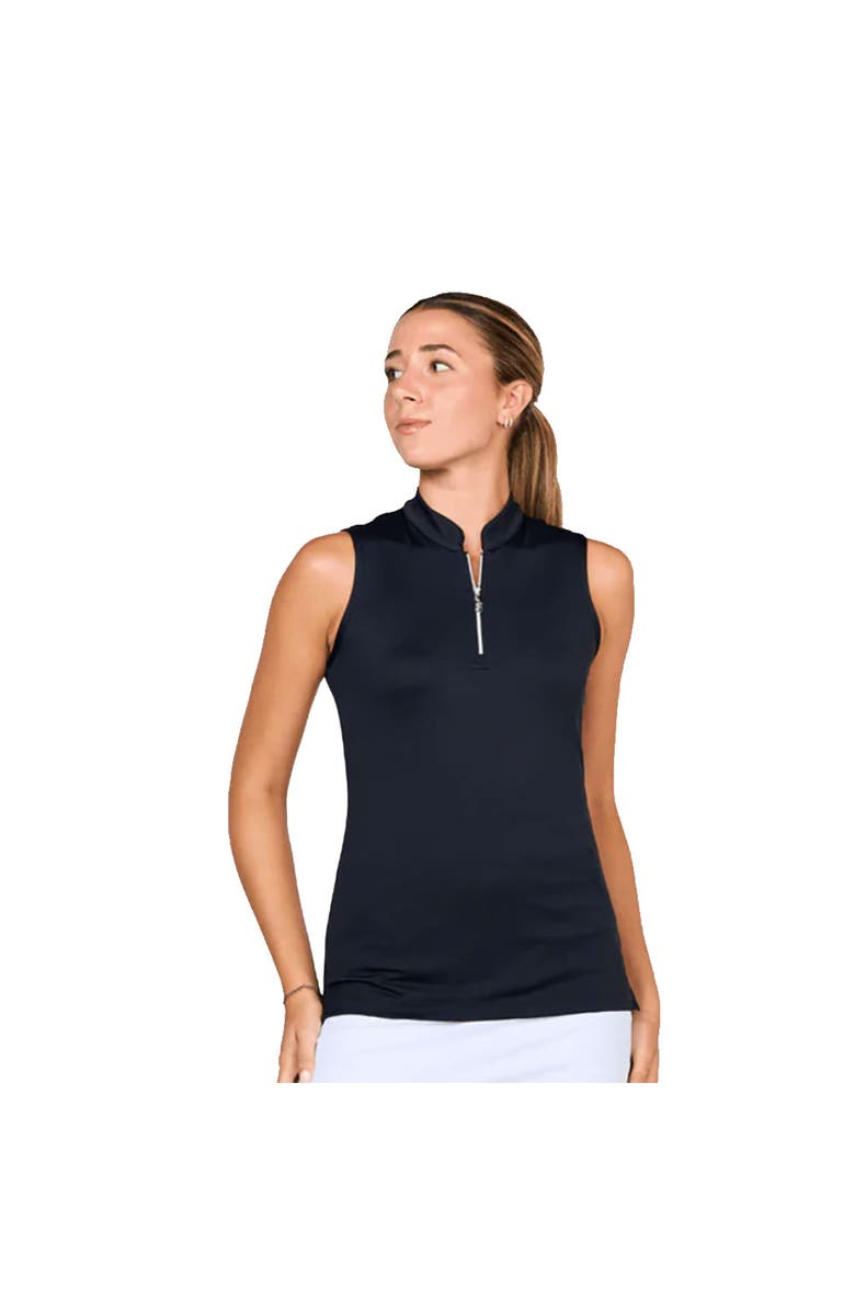 Sofibella Golf Colors Sleeveless Womens Golf Polo, Main, color, Black