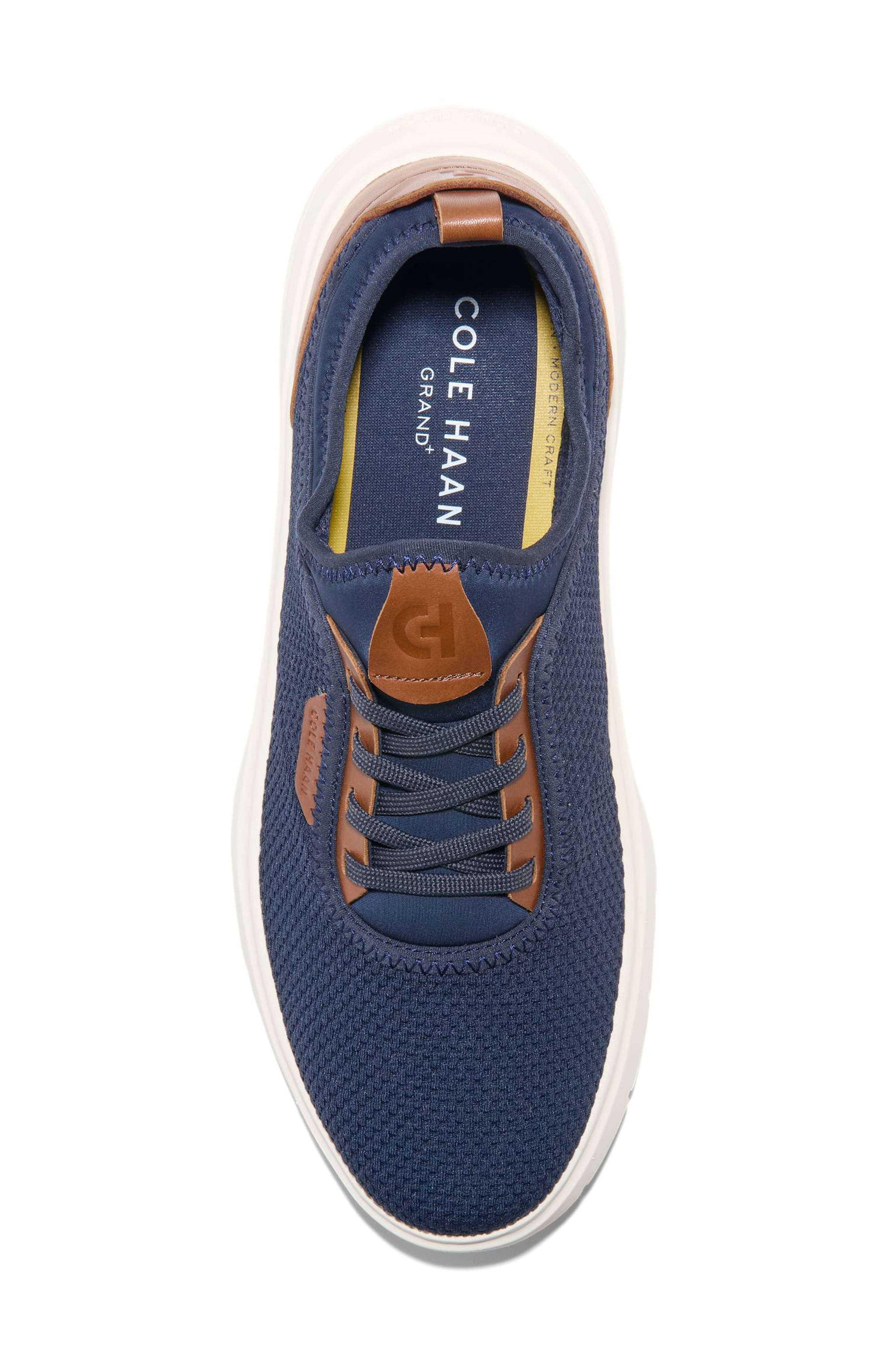 Cole Haan <p>Grand Versiq Sneaker (Men)</p>, Alternate, color, Navy/ British Tan