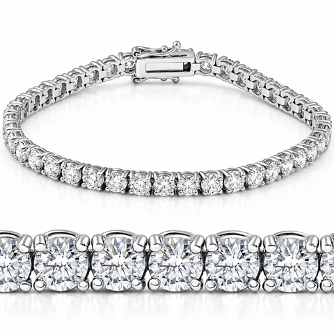 11 Ct T.W. Lab Grown Diamond Tennis Bracelet 14K Gold 7"