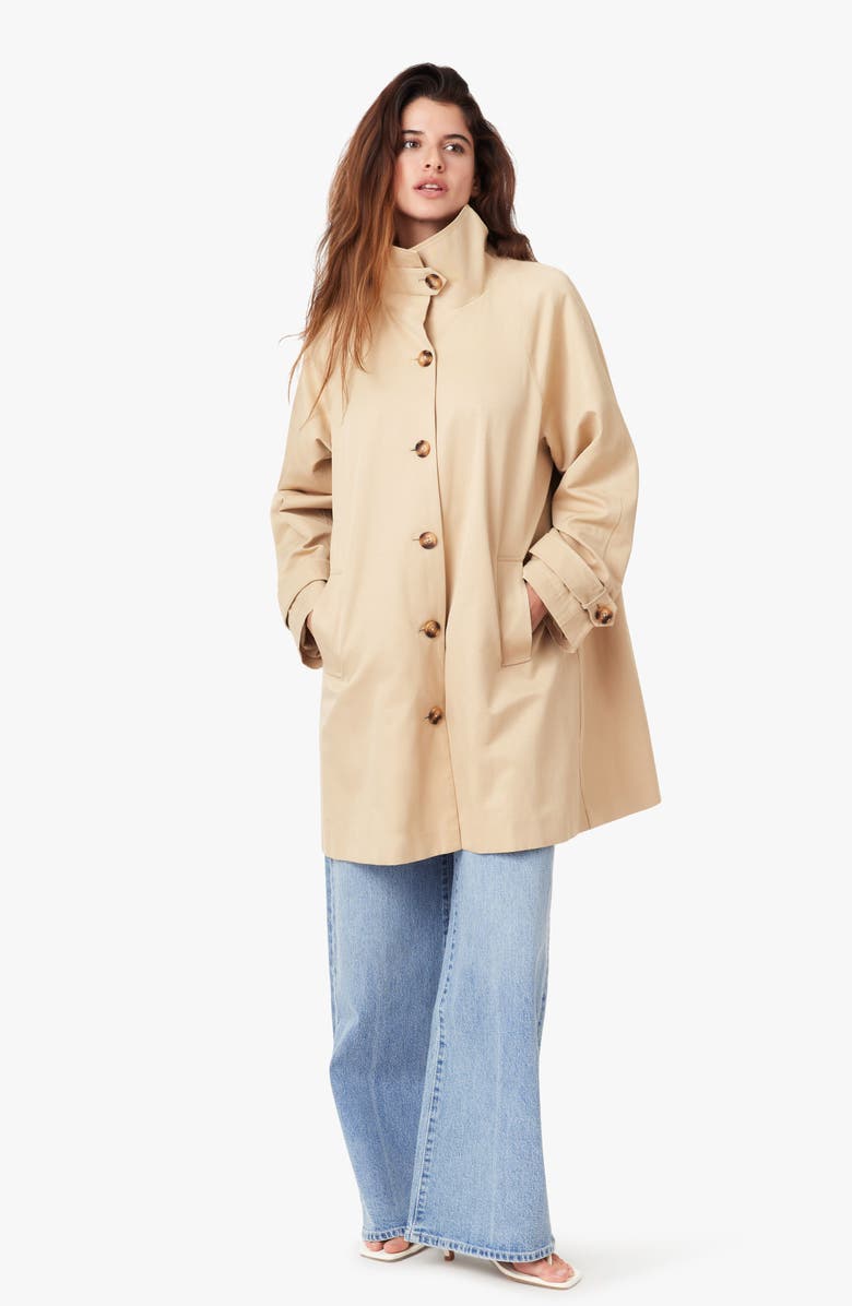 Habitual High Neck Trench Coat, Alternate, color, Curds And Whey