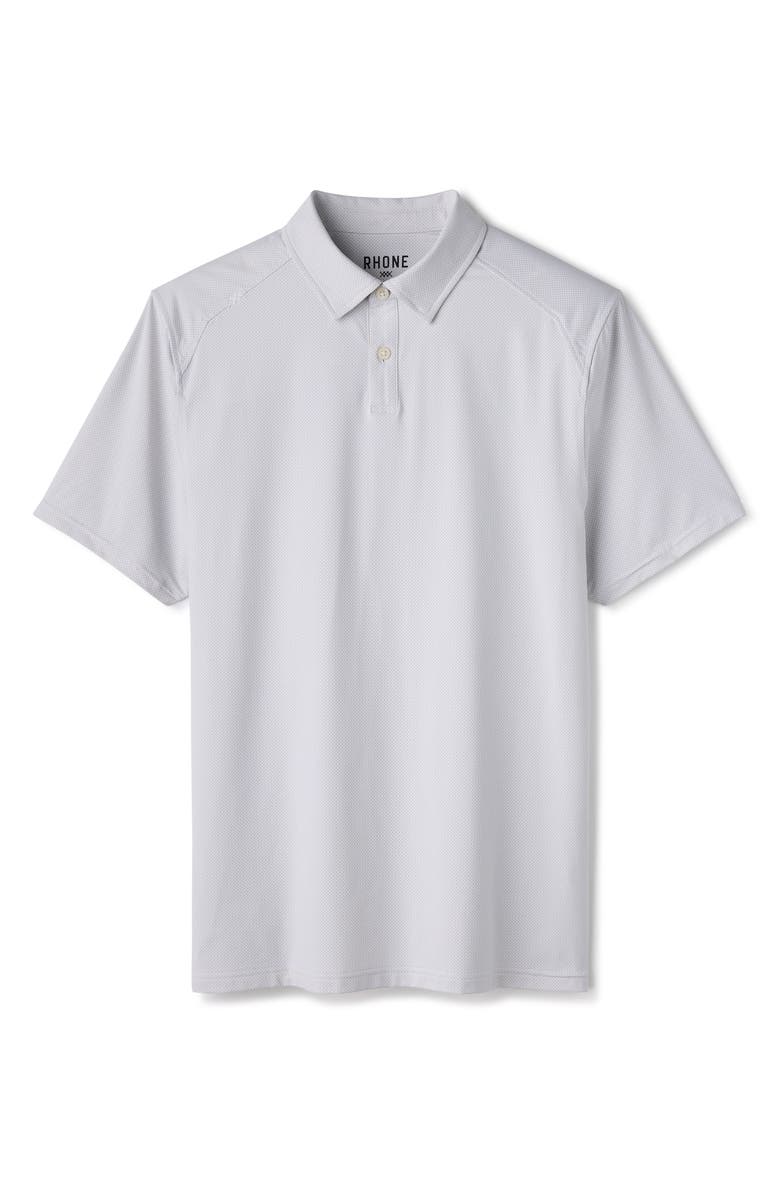 Rhone Commuter Slim Fit Performance Polo, Alternate, color, Sleet Gray Micro Grid