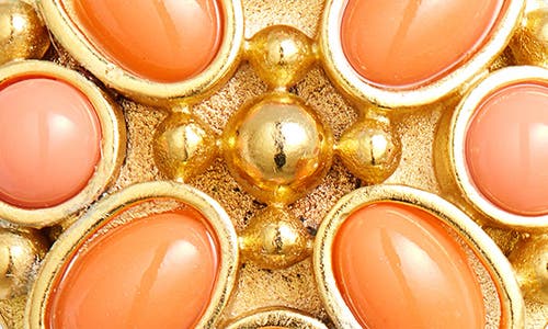 Kenneth Jay Lane Button Earrings In Gold